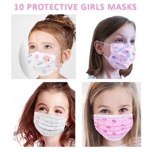 10 Protective Girls Masks NEW